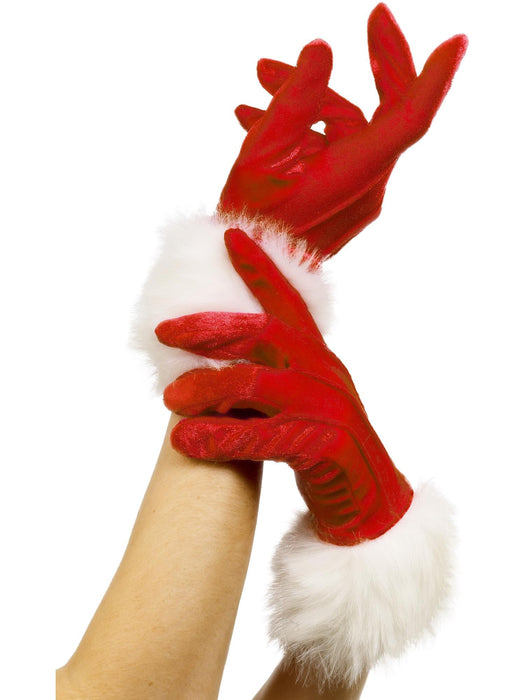 Buy Mrs Claus Red Gloves for Adults from Costume Super Centre AU