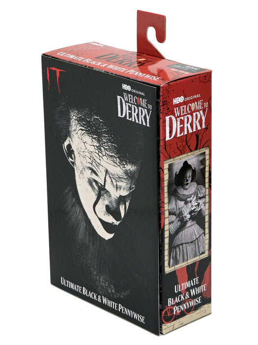 Ultimate Black & White Pennywise - 7" Scale Action Figure - IT: Welcome to Derry - NECA Collectibles