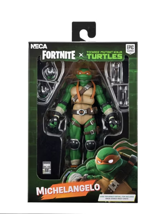 Michelangelo - 7" Scale Action Figure - TMNT x Fortnite - NECA Collectibles