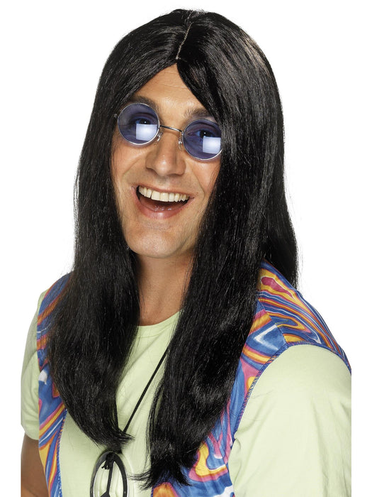 Buy Neil Hippie Black Wig for Adults from Costume Super Centre AU
