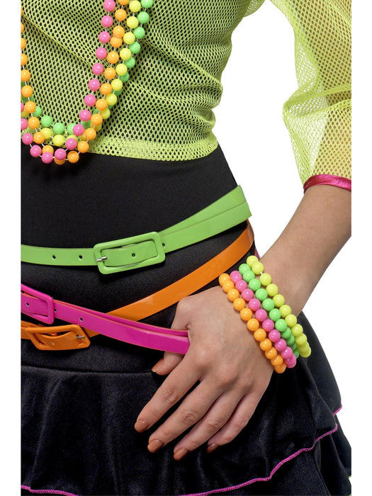 Buy Neon Beaded 4-Pack Bracelets Accessory for Adults from Costume Super Centre AU