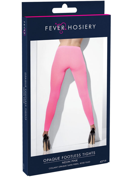 Buy Neon Pink Footless Tights for Adults from Costume Super Centre AU