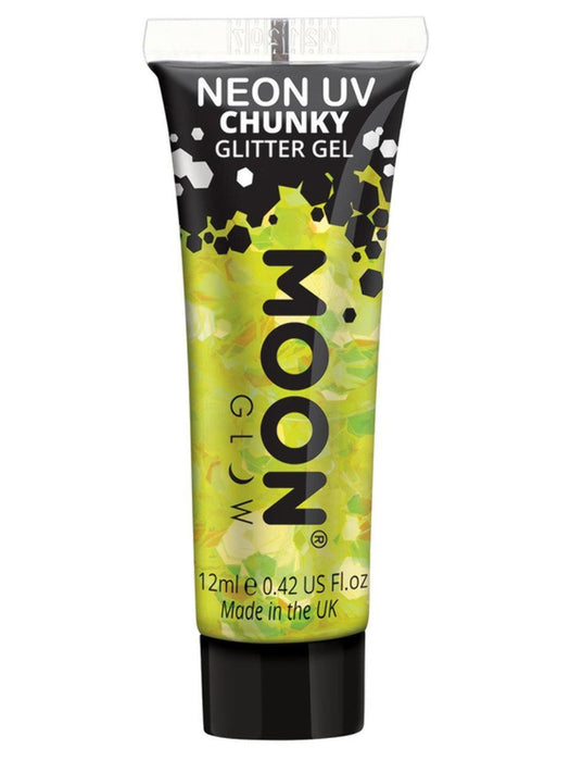 Buy Neon UV Reactive Chunky Glitter Gel Yellow - Moon Glow from Costume Super Centre AU