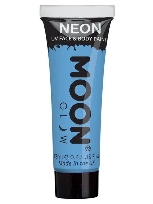 Buy Neon UV Reactive Face & Body Paint Pastel Blue - Moon Glow from Costume Super Centre AU