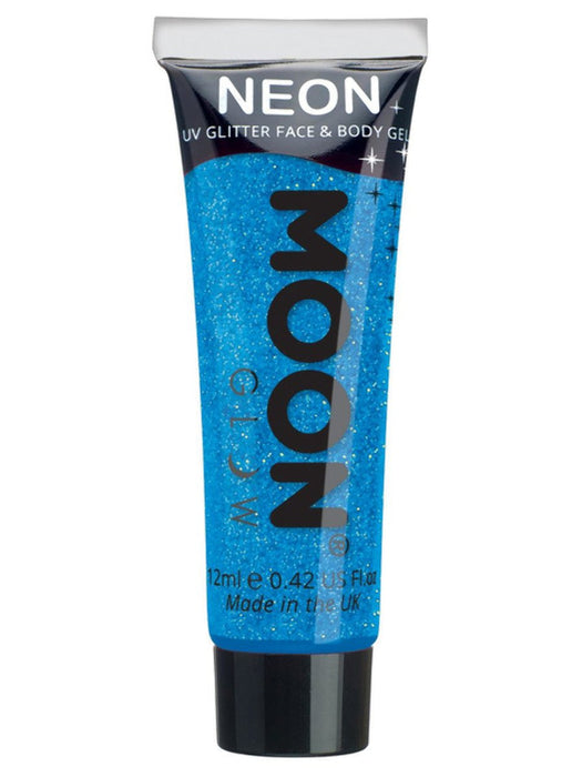 Buy Neon UV Reactive Fine Glitter Gel Blue - Moon Glow from Costume Super Centre AU