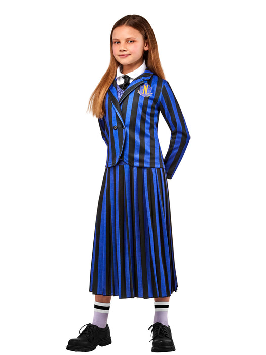 Buy Nevermore Academy Deluxe Blue Costume for Kids - Wednesday (Netflix) from Costume Super Centre AU