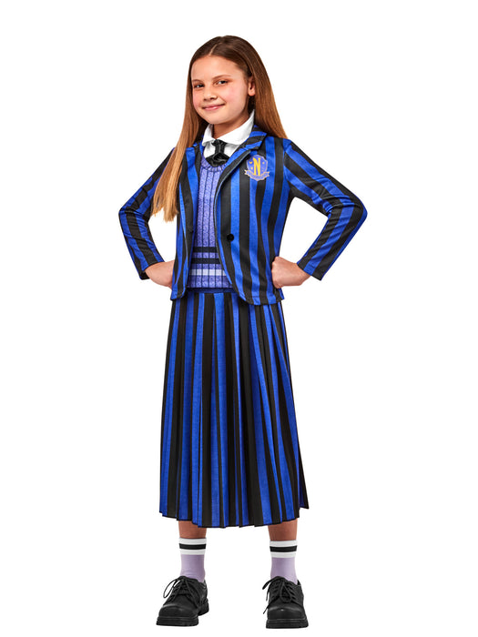 Buy Nevermore Academy Deluxe Blue Costume for Kids - Wednesday (Netflix) from Costume Super Centre AU