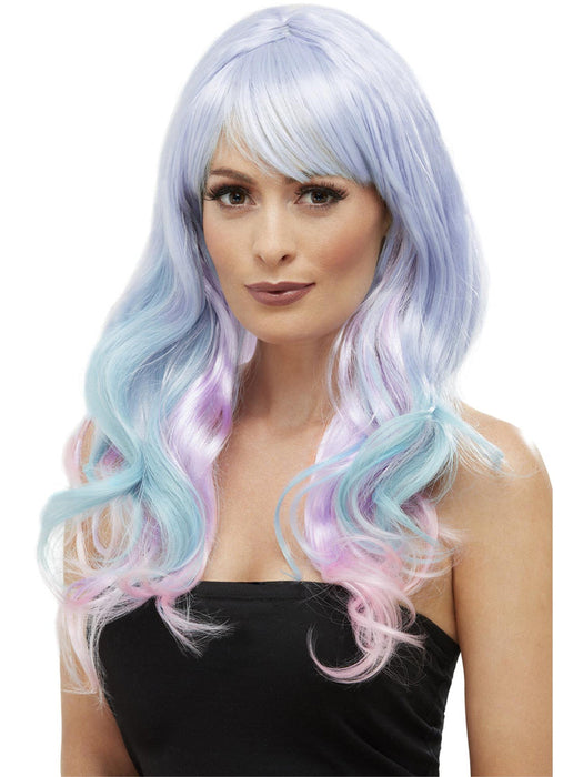 Buy Ombre Pastel Unicorn Long Wavy Wig for Adults - Blue & Lilac from Costume Super Centre AU