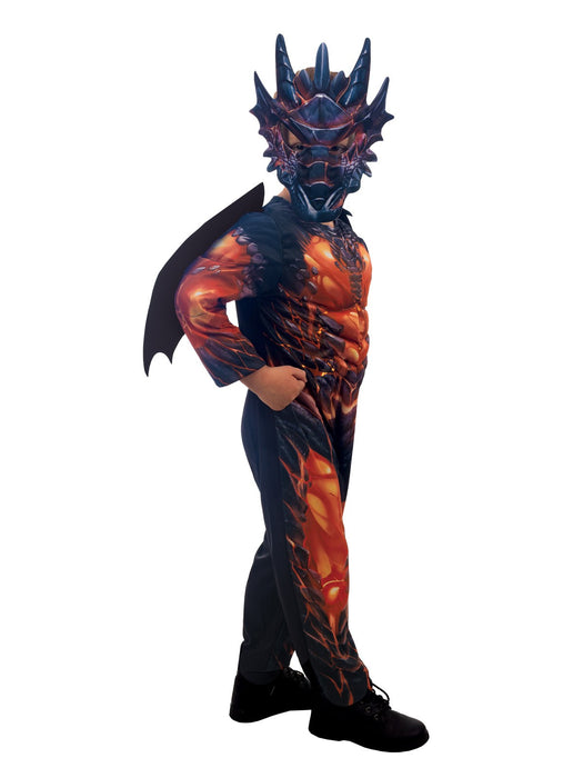 Buy Orange & Black Dragon Costume for Kids from Costume Super Centre AU