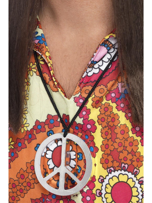 Buy Peace Sign Silver Medallion Accessory for Adults from Costume Super Centre AU