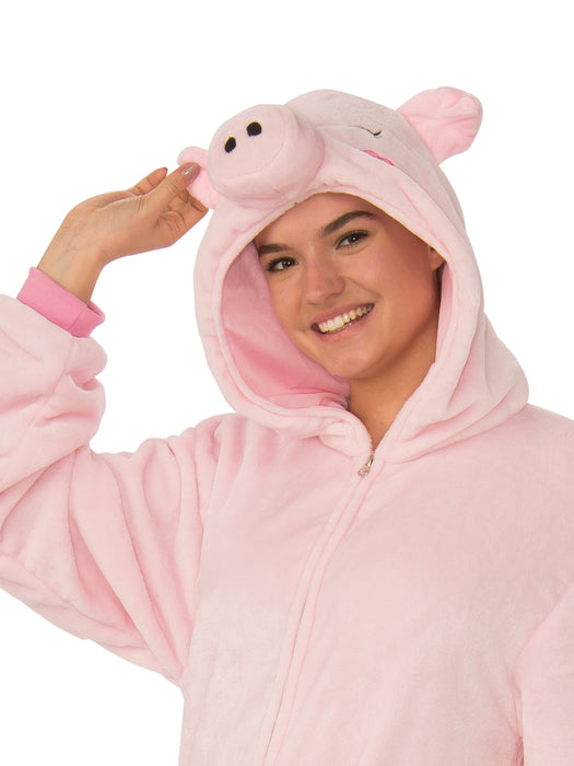 Buy Pig Furry Hooded Onesie Costume for Adults from Costume Super Centre AU
