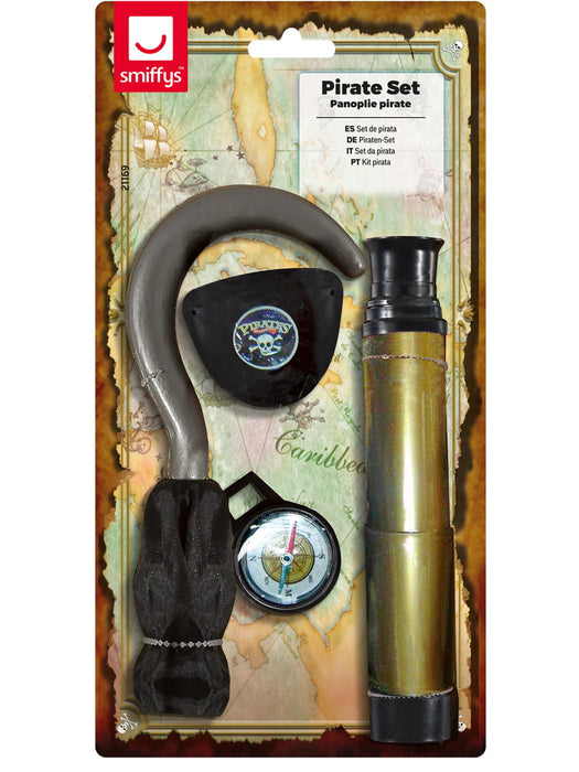 Buy Pirate 4 Piece Accessory Set from Costume Super Centre AU