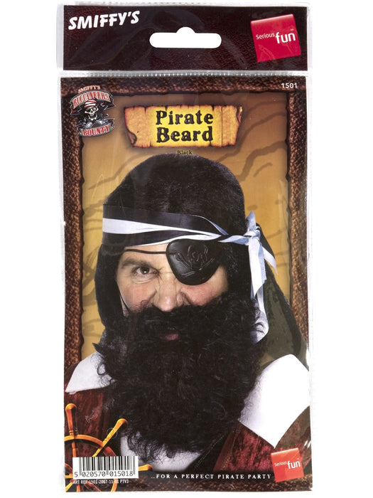 Buy Pirate Beard for Adults - Black from Costume Super Centre AU