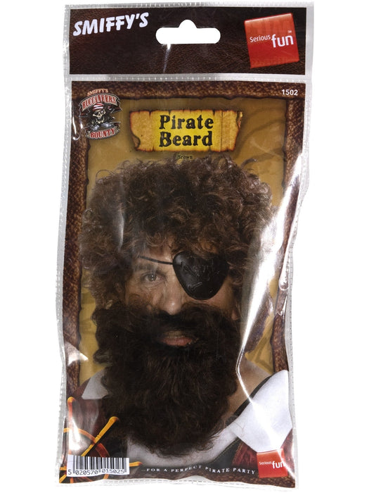 Buy Pirate Beard for Adults - Brown from Costume Super Centre AU