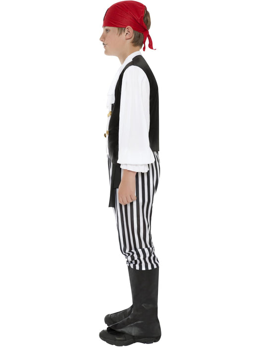 Buy Pirate Black & White Costume for Kids from Costume Super Centre AU