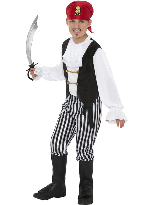 Buy Pirate Black & White Costume for Kids from Costume Super Centre AU