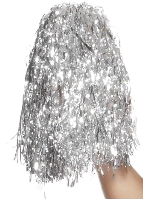 Buy Pom Poms - Metallic Silver from Costume Super Centre AU