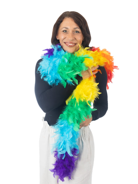 Buy Rainbow Feather Boa Accessory from Costume Super Centre AU
