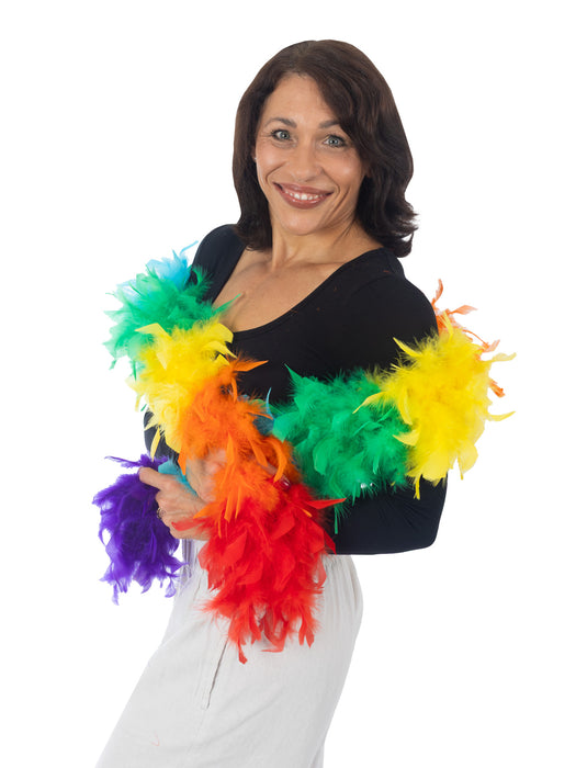 Buy Rainbow Feather Boa Accessory from Costume Super Centre AU