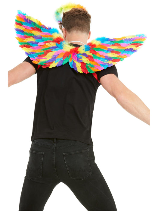 Buy Rainbow Feather Wings for Adults from Costume Super Centre AU
