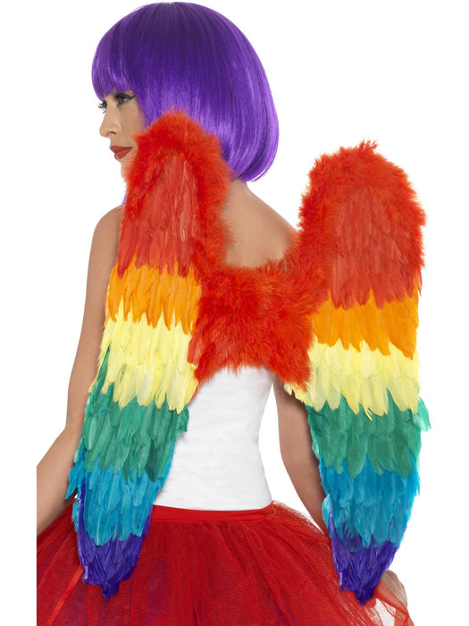 Buy Rainbow Large Feathered Wings for Adults from Costume Super Centre AU