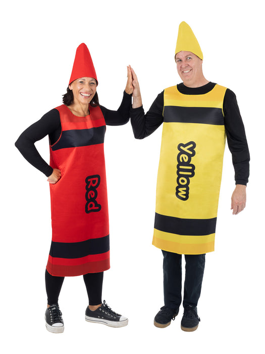 Buy Red Crayon Tabard Costume for Adults from Costume Super Centre AU
