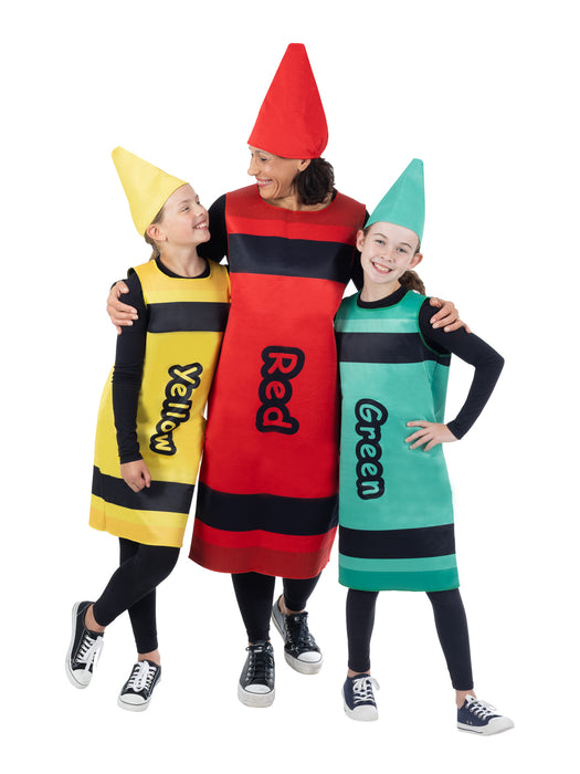 Buy Red Crayon Tabard Costume for Adults from Costume Super Centre AU