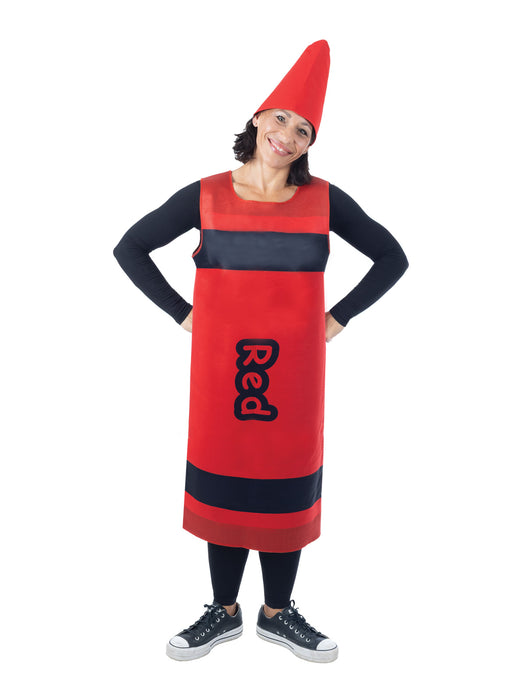 Buy Red Crayon Tabard Costume for Adults from Costume Super Centre AU