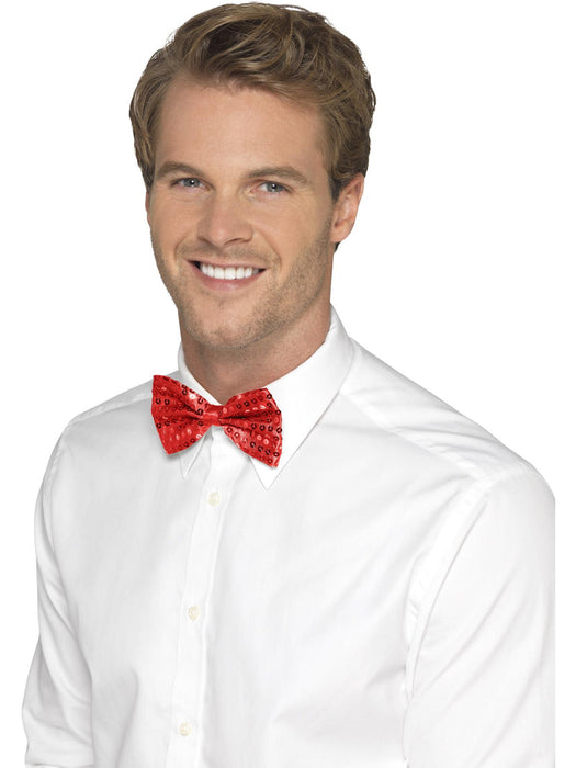 Buy Red Sequin Bow Tie for Adults from Costume Super Centre AU