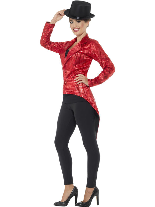 Buy Red Sequin Ladies Tailcoat Jacket for Adults from Costume Super Centre AU
