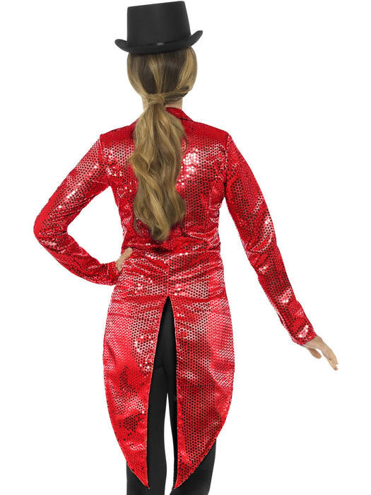 Buy Red Sequin Ladies Tailcoat Jacket for Adults from Costume Super Centre AU