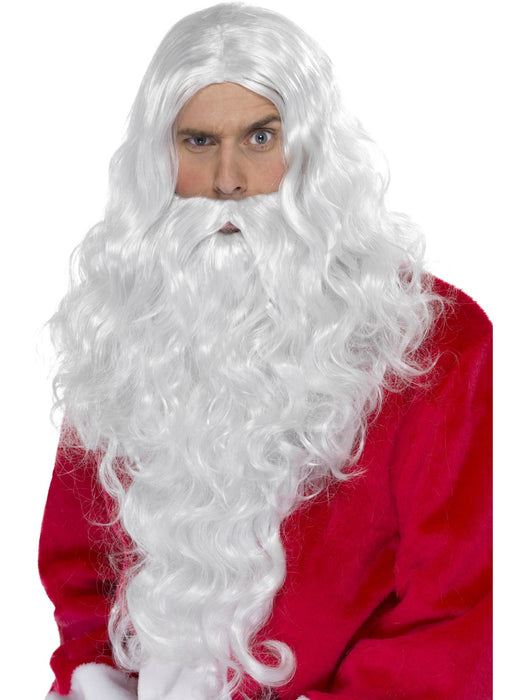 Buy Santa Long White Beard and Wig Set for Adults from Costume Super Centre AU