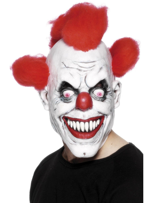 Buy Scary Clown 3/4 Mask With Hair for Adults from Costume Super Centre AU