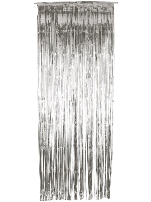 Buy Shimmer Curtain - Metallic Silver from Costume Super Centre AU