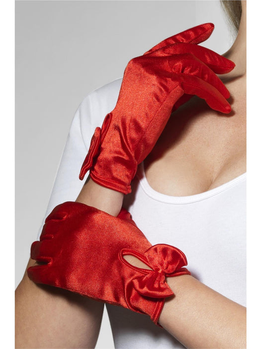 Buy Short Red Gloves for Adults from Costume Super Centre AU