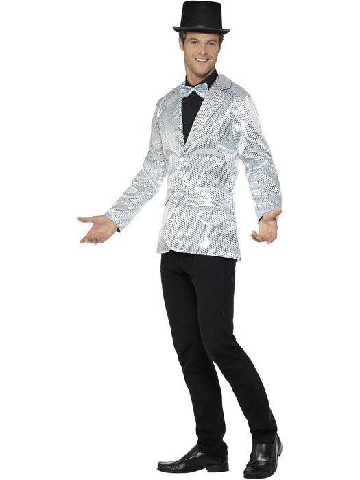 Buy Silver Sequin Jacket for Adults from Costume Super Centre AU
