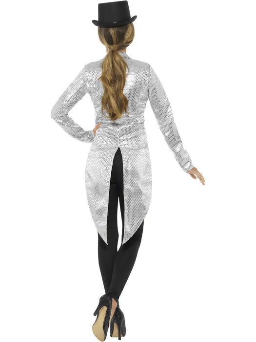 Buy Silver Sequin Ladies Tailcoat Jacket for Adults from Costume Super Centre AU