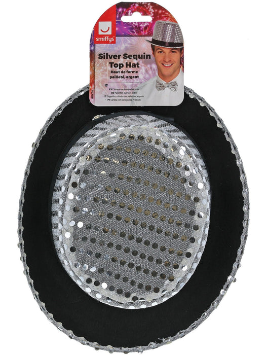 Buy Silver Sequin Top Hat for Adults from Costume Super Centre AU