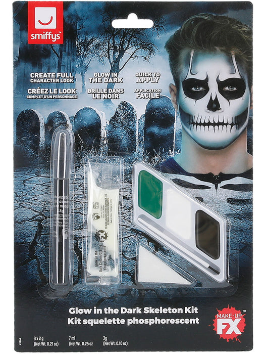 Buy Skeleton Glow in the Dark Make Up FX Kit from Costume Super Centre AU