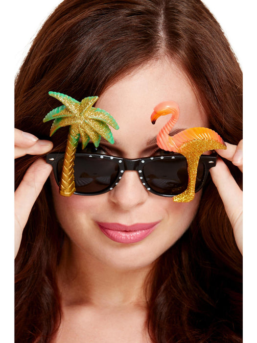 Buy Specs with Flamingo and Palm Tree for Adults from Costume Super Centre AU