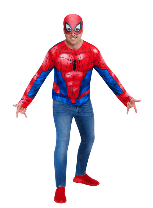 Buy Spider-Man Costume Top & Mask for Adults - Marvel from Costume Super Centre AU