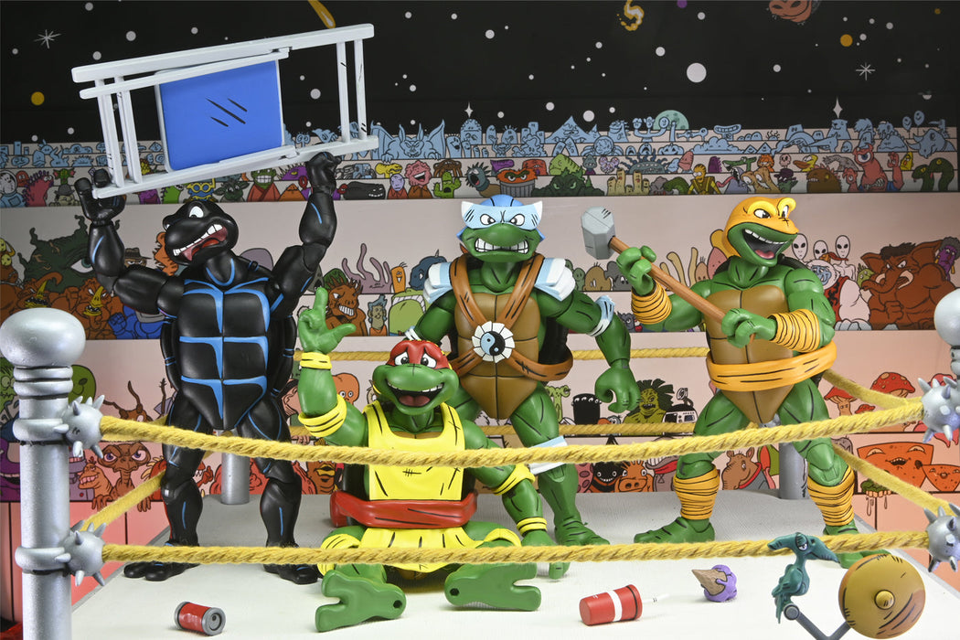 Buy Stump Wresting Turtles 4 Pack - 7" Scale Action Figure - Teenage Mutant Ninja Turtles (Archie Comics) - NECA Collectibles from Costume Super Centre AU