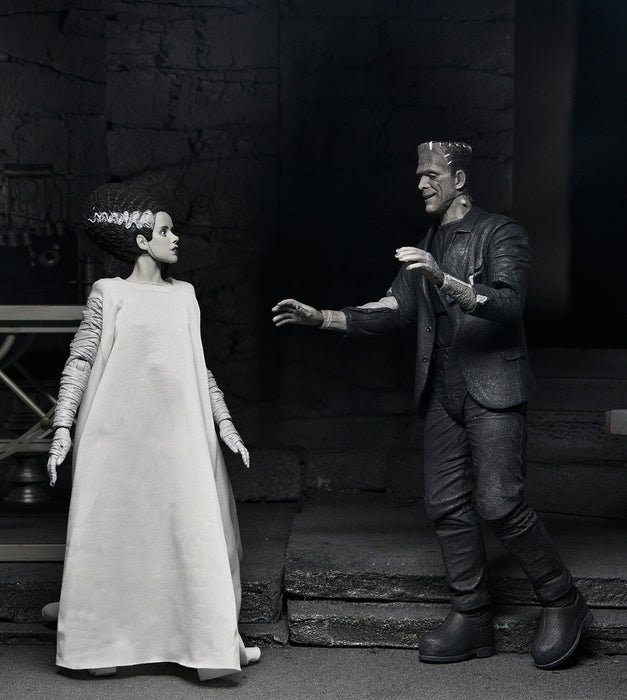 Buy The Monster & His Mate B&W 90th Anniversary - 2-Pack 7" Scale Action Figures - Bride of Frankenstein - NECA Collectibles from Costume Super Centre AU