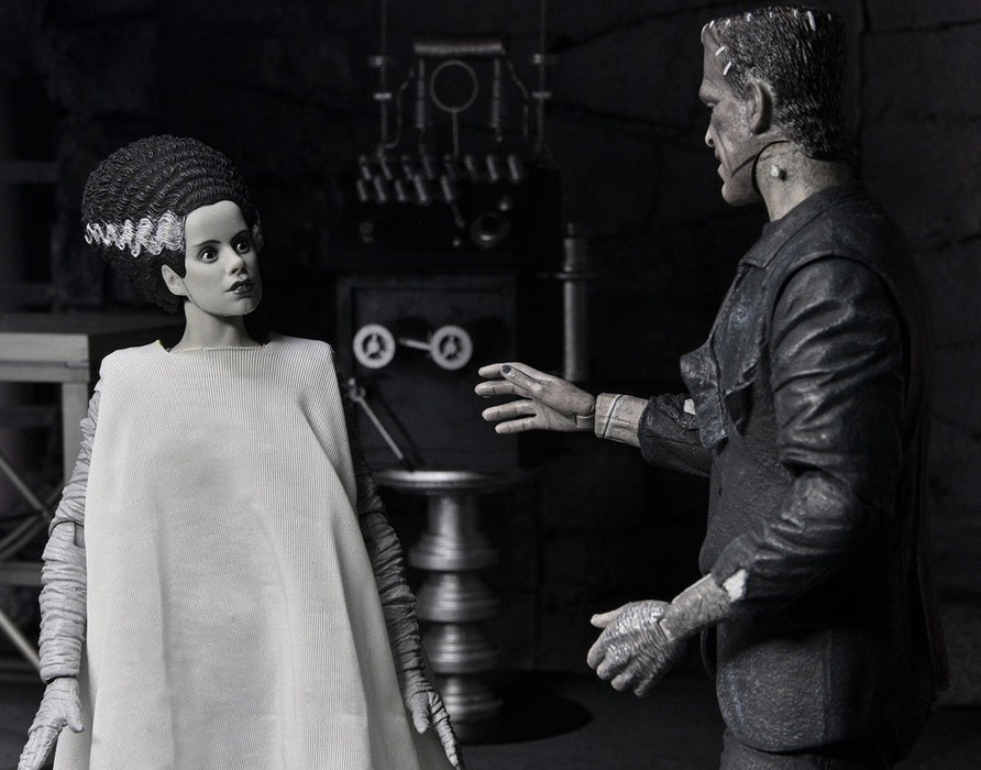Buy The Monster & His Mate B&W 90th Anniversary - 2-Pack 7" Scale Action Figures - Bride of Frankenstein - NECA Collectibles from Costume Super Centre AU