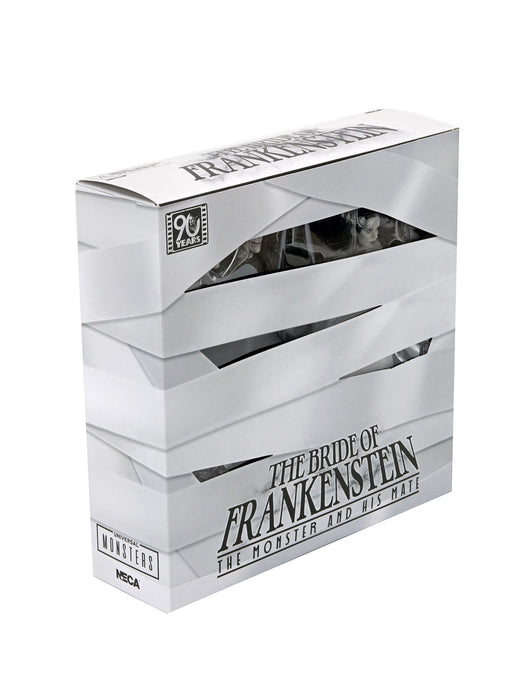 Buy The Monster & His Mate B&W 90th Anniversary - 2-Pack 7" Scale Action Figures - Bride of Frankenstein - NECA Collectibles from Costume Super Centre AU