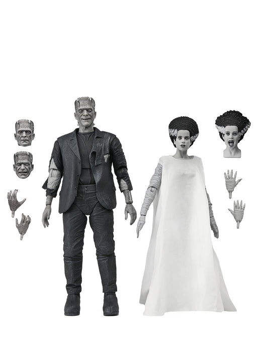 Buy The Monster & His Mate B&W 90th Anniversary - 2-Pack 7" Scale Action Figures - Bride of Frankenstein - NECA Collectibles from Costume Super Centre AU