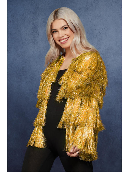 Buy Tinsel Gold Festival Fever Jacket for Adults from Costume Super Centre AU