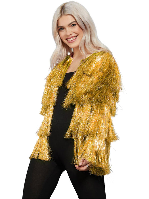 Buy Tinsel Gold Festival Fever Jacket for Adults from Costume Super Centre AU