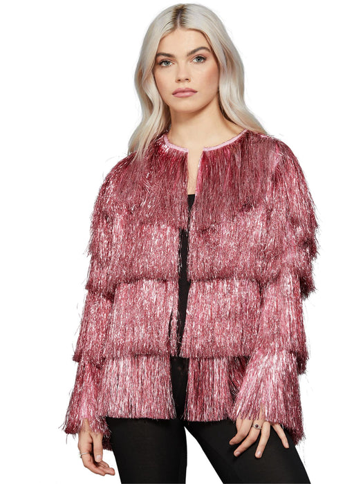 Buy Tinsel Pink Festival Fever Jacket for Adults from Costume Super Centre AU