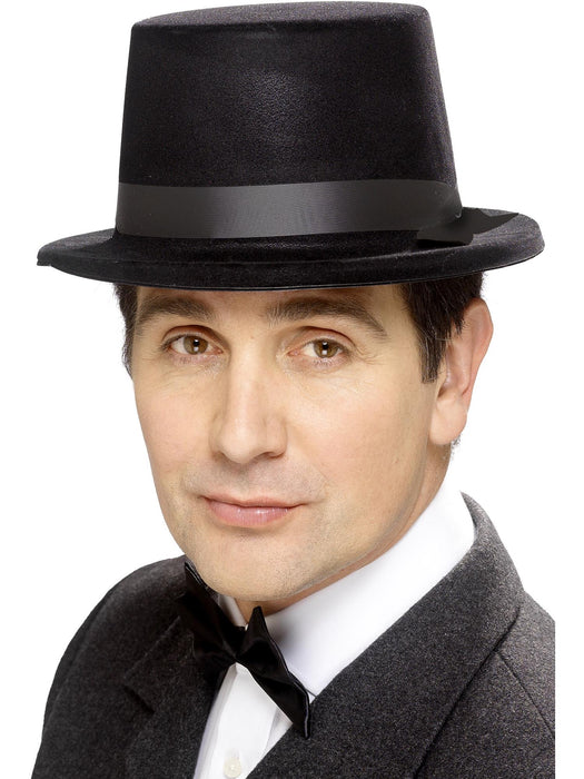 Buy Topper Black Flocked Hat for Adults from Costume Super Centre AU